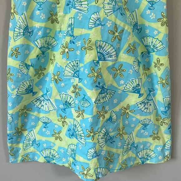 Lilly Pulitzer Peek A Boo Waist Spaghetti Strap Dress Blue Green Lace Sz 0 - Picture 3 of 10